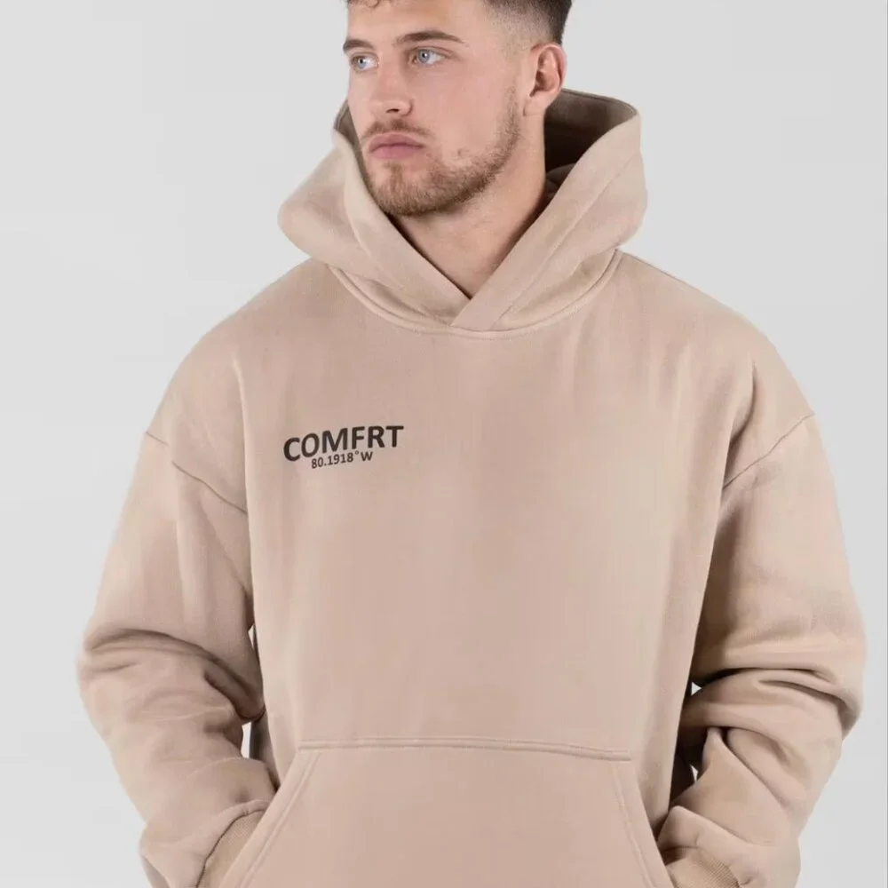 Comfrt Coordinate Hoodie & Sweatpant Set - Sand / Medium - Picture 6 of 7